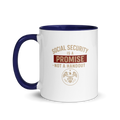 Social Security is a Promise Mug - White/Navy